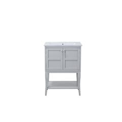 2 Doors Cabinet 24 In. X 18 In. X 34 In. In Grey