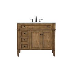 40 inch Single bathroom vanity in driftwood