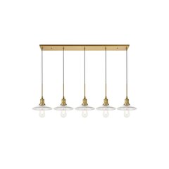 Waltz 5 Light Brass Pendant