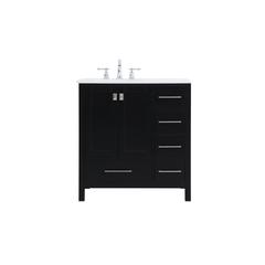 32 inch Single Bathroom Vanity in Black