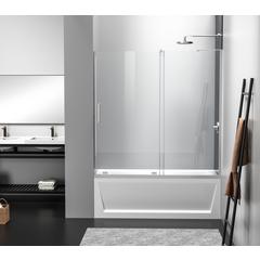 Frameless tub door 60 x 60 Brushed Nickel