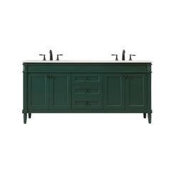 72 inch double bathroom vanity in green