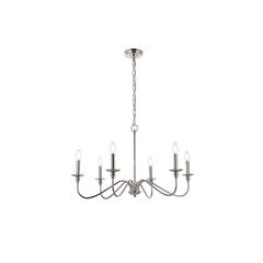 Rohan 30 inch chandelier in polished nickel