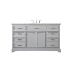 60 inch Single bathroom vanity in grey