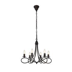 Lyndon 6 light Dark Bronze Pendant