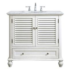 36 inch Single Bathroom Vanity in Antique White