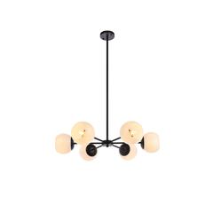 Briggs 30 inch pendant in black with white shade