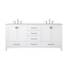 72 inch Double Bathroom Vanity in White