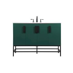 48 Inch Single Bathroom Vanity In Green