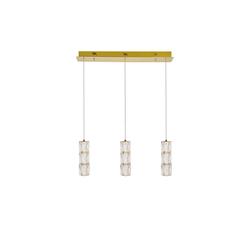 Polaris LED light gold Pendant Clear Royal Cut Crystal