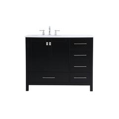 42 inch Single Bathroom Vanity in Black