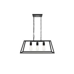 Resolute 3 light black Pendant