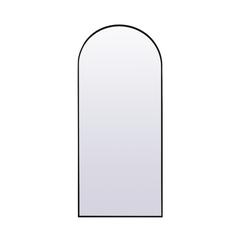 Metal Frame Arch Full Length Mirror 32x76 Inch in Black