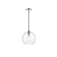 Cashel 10 inch light chrome pendant