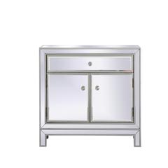 29 in. mirrored cabinet in antique silver