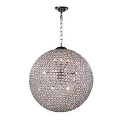 Cabaret 12 light Chrome Pendant Clear Royal Cut Crystal