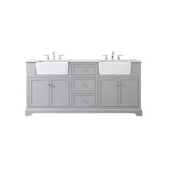 72 inch double bathroom vanity in grey