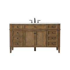 60 inch Single bathroom vanity in driftwood