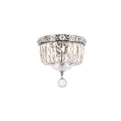 Tranquil 2 light Chrome Flush Mount Clear Royal Cut Crystal