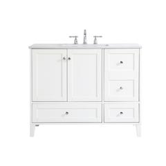 42 inch Single Bathroom Vanity in White