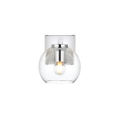 Juelz 1 light Chrome and Clear Bath Sconce