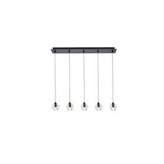 Eren 5 lights Black pendant