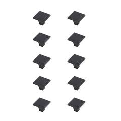 Wilow 1" Matte Black Square Knob Multipack (Set of 10)