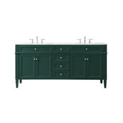 72 inch double bathroom vanity in green