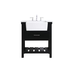 30 inch Single bathroom vanity in black