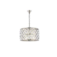 Madison 6 light polished nickel Pendant Clear Royal Cut Crystal