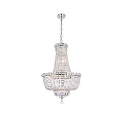 Tranquil 22 light Chrome Chandelier Clear Royal Cut Crystal