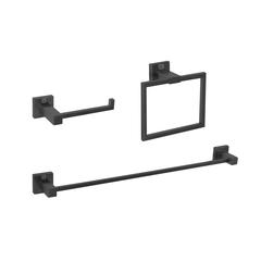 Isla 3-Piece Bathroom Hardware Set in Matte Black