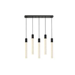 Weston 5 lights pendant in black