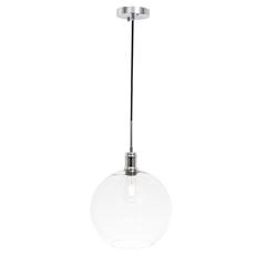 Emett 1 light Chrome and Clear glass pendant