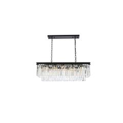 Sydney 12 light Matte Black Chandelier Clear Royal Cut Crystal