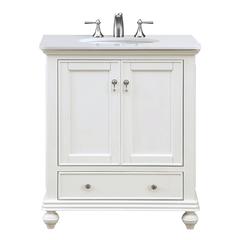 30 inch Single Bathroom vanity in Antique White