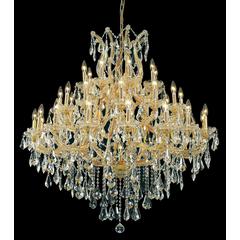 Maria Theresa 37 light Gold Chandelier Clear Royal Cut Crystal