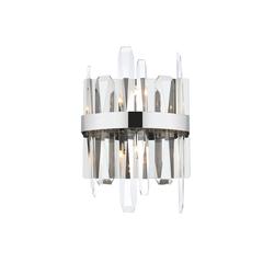 Serena 8 inch crystal bath sconce in chrome