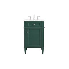 21 inch Single bathroom vanity in green