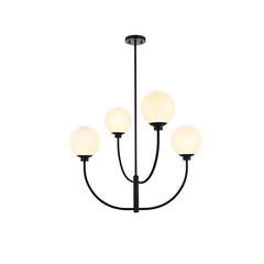Nyomi 30 inch chandelier in Black