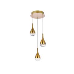 Amherst 10 inch LED pendant in satin gold