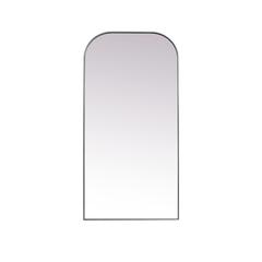 Metal Frame Arch Full Length Mirror 35x72 Inch in Silver