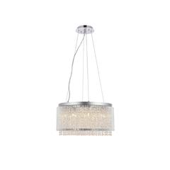 Influx 12 light Chrome Pendant Clear Royal Cut Crystal