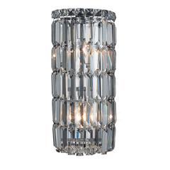 Maxime 2 Light Chrome Wall Sconce Clear Royal Cut Crystal