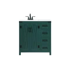 32 inch Single bathroom vanity in green
