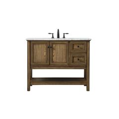 42 inch Single bathroom vanity in driftwood