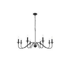 Rohan 8 light Matte Black Pendant