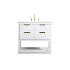 36 inch Single bathroom vanity in white
