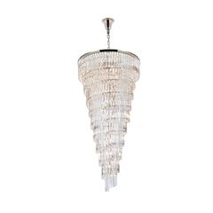 Sydney 36.5 inch spiral crystal chandelier in polished nickel