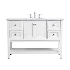 48 in. Single bathroom vanity set in White